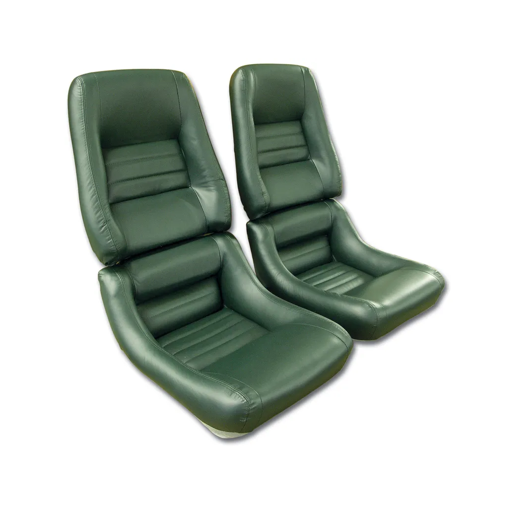 C3 1978-1982 Corvette Leather Seat Covers Leather/Vinyl Original 4-Inch Bolster