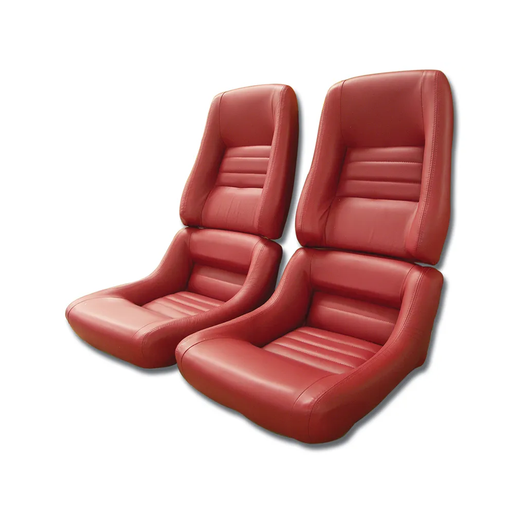 C3 1978-1982 Corvette Leather Seat Covers Leather/Vinyl Original 4-Inch Bolster