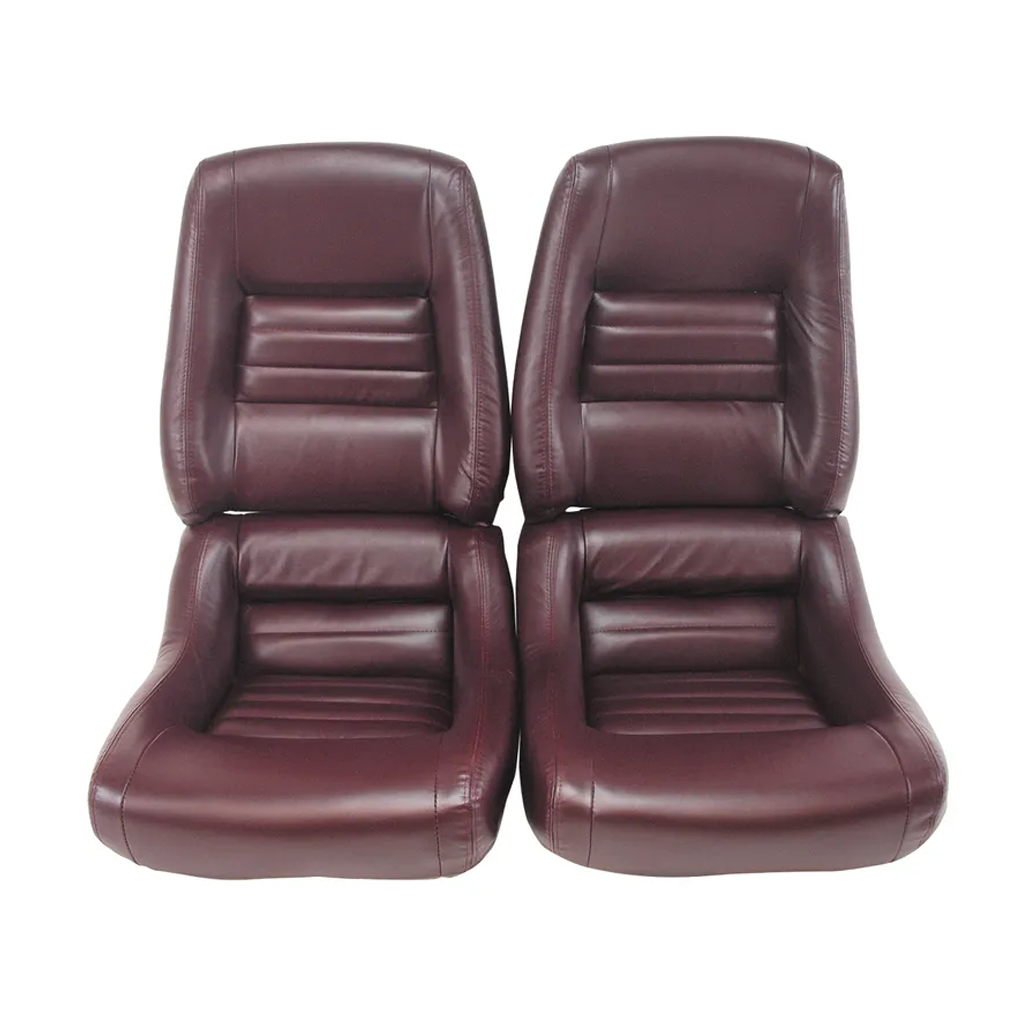 C3 1978-1982 Corvette Leather Seat Covers Leather/Vinyl Original 4-Inch Bolster