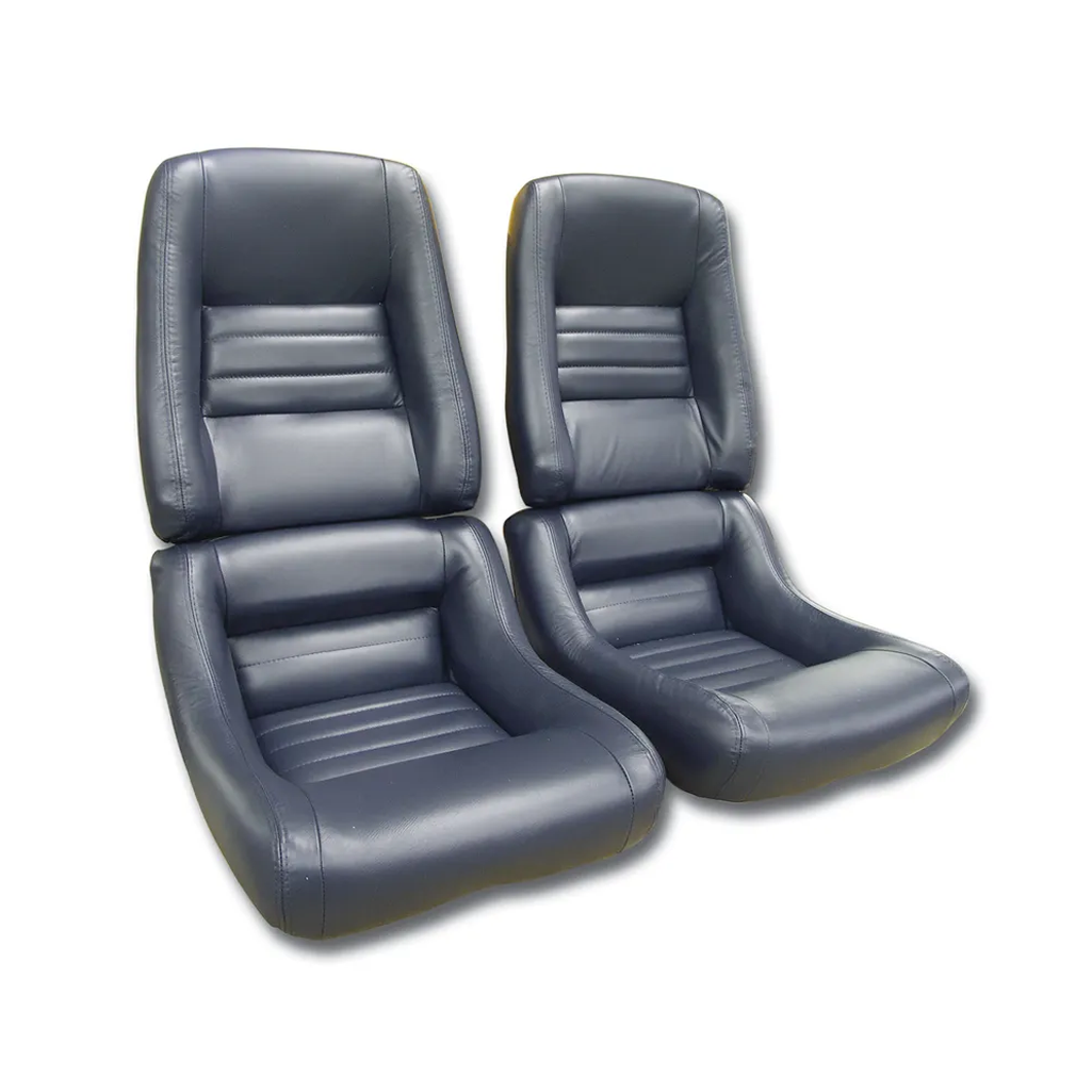 C3 1978-1982 Corvette Leather Seat Covers Leather/Vinyl Original 4-Inch Bolster