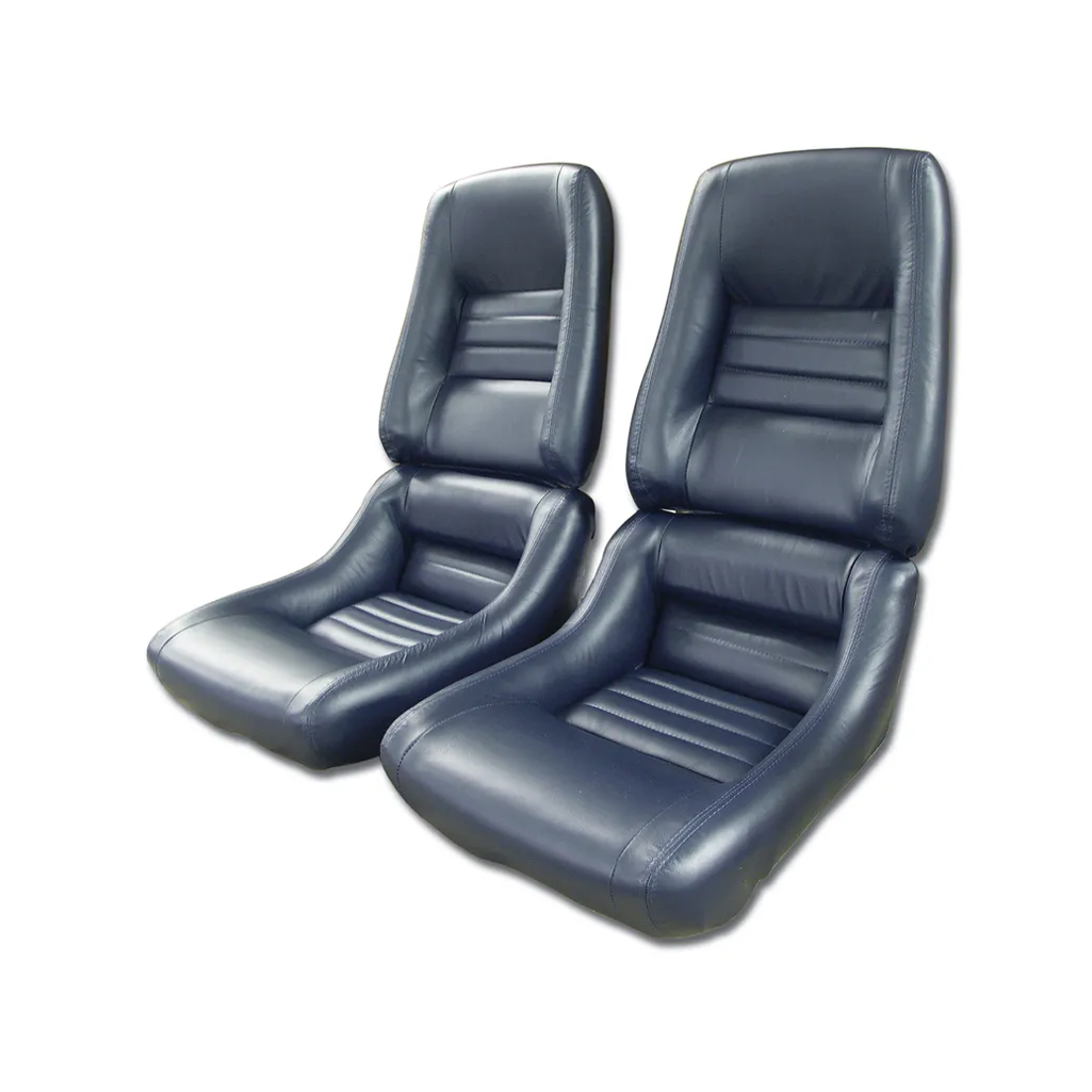 C3 1978-1982 Corvette Leather Seat Covers Leather/Vinyl Original 4-Inch Bolster