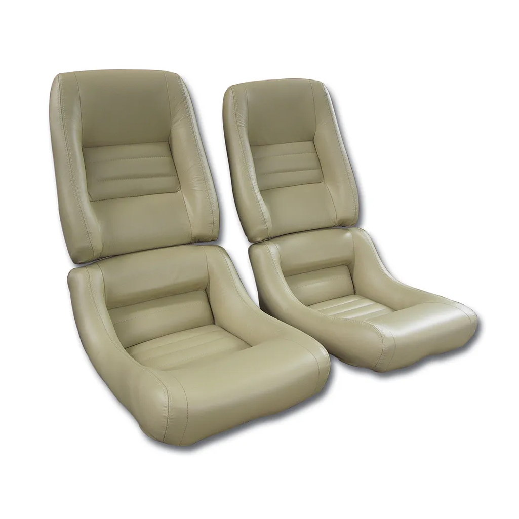 C3 1978-1982 Corvette Leather Seat Covers Leather/Vinyl Original 4-Inch Bolster