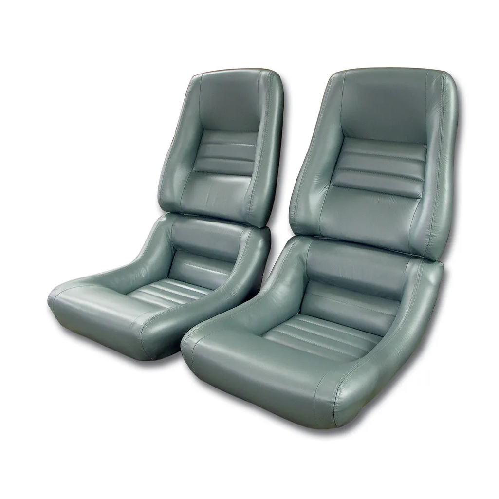 C3 1978-1982 Corvette Leather Seat Covers Leather/Vinyl Original 4-Inch Bolster