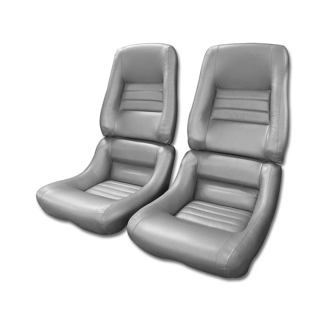 C3 1978-1982 Corvette Leather Seat Covers Leather/Vinyl Original 4-Inch Bolster