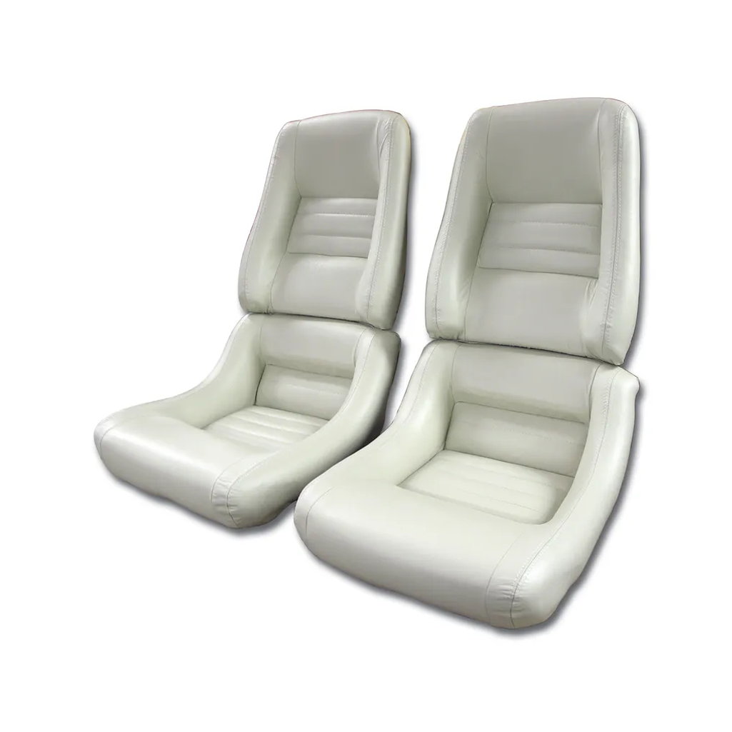 C3 1978-1982 Corvette Leather Seat Covers Leather/Vinyl Original 4-Inch Bolster