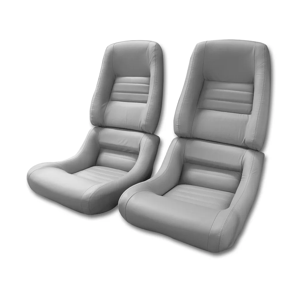 C3 1978-1982 Corvette Leather Seat Covers Leather/Vinyl Original 4-Inch Bolster
