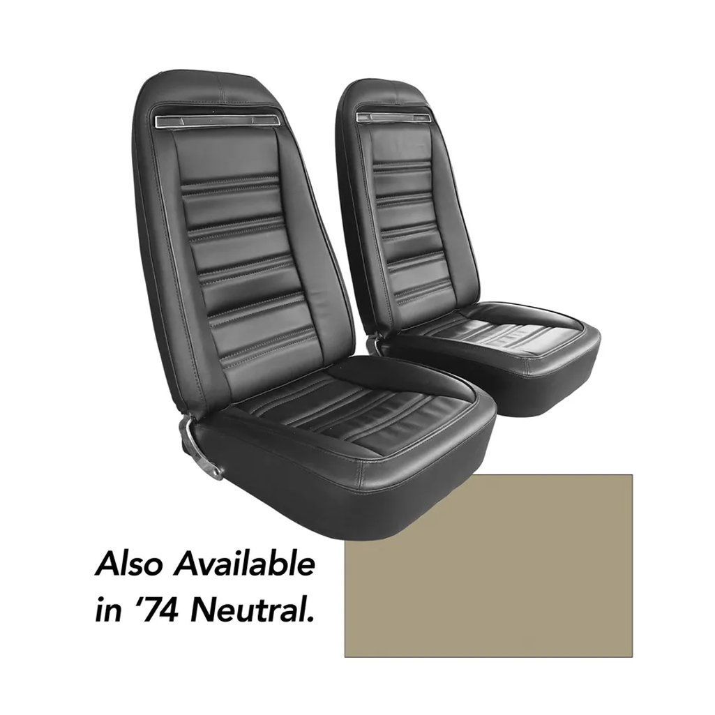 C3 1972-1974 Corvette "Leather-Like" Vinyl Seat Covers - Pair