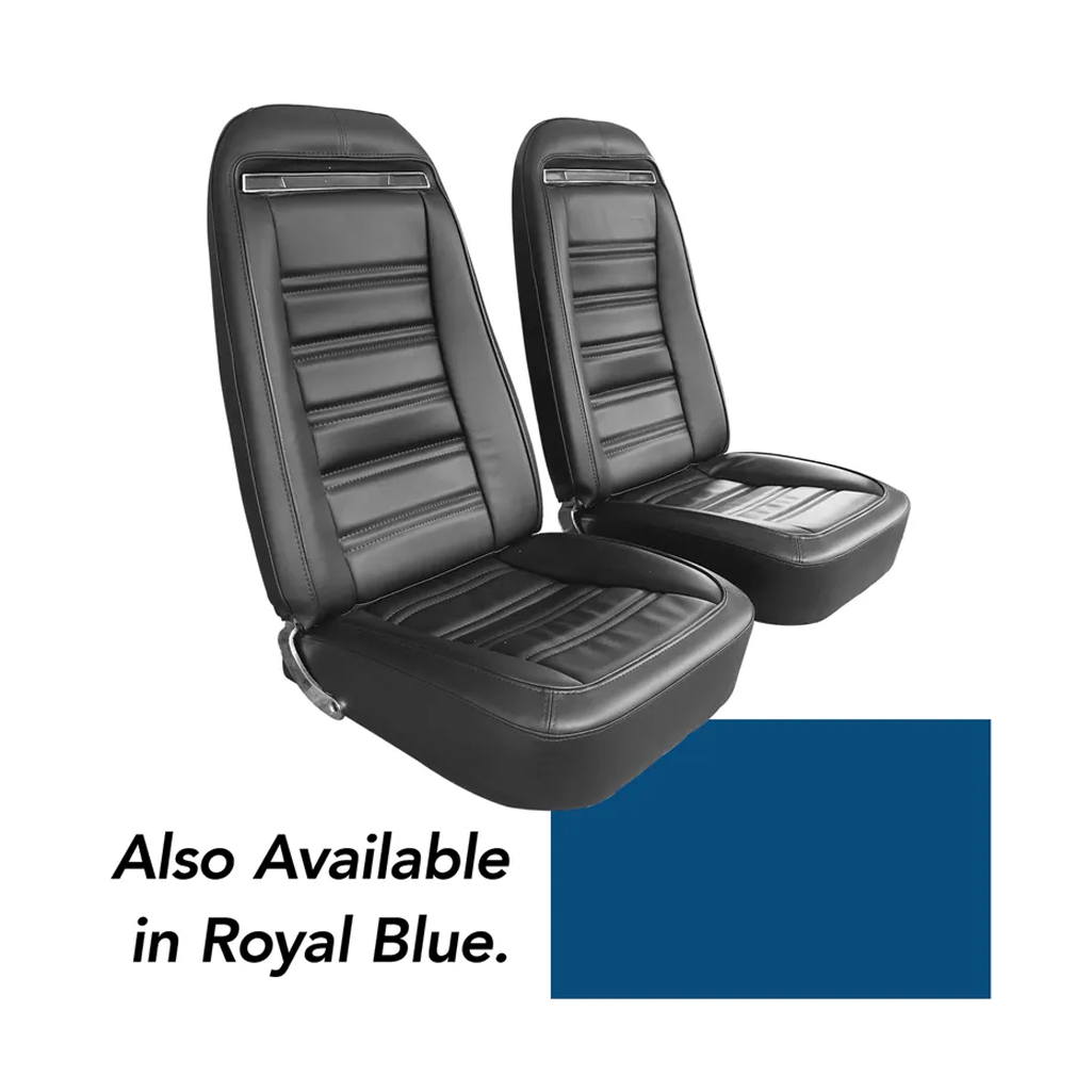 C3 1972-1974 Corvette "Leather-Like" Vinyl Seat Covers - Pair