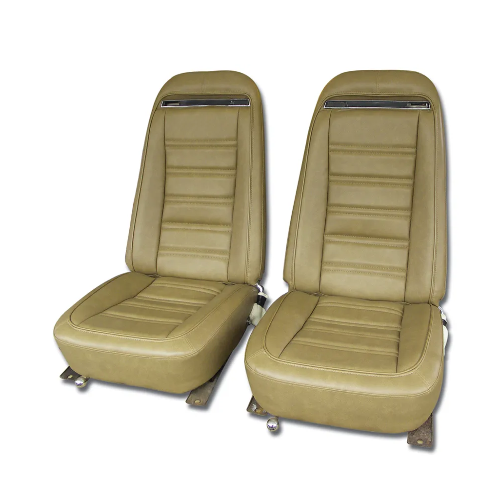 C3 1972-1974 Corvette "Leather-Like" Vinyl Seat Covers - Pair