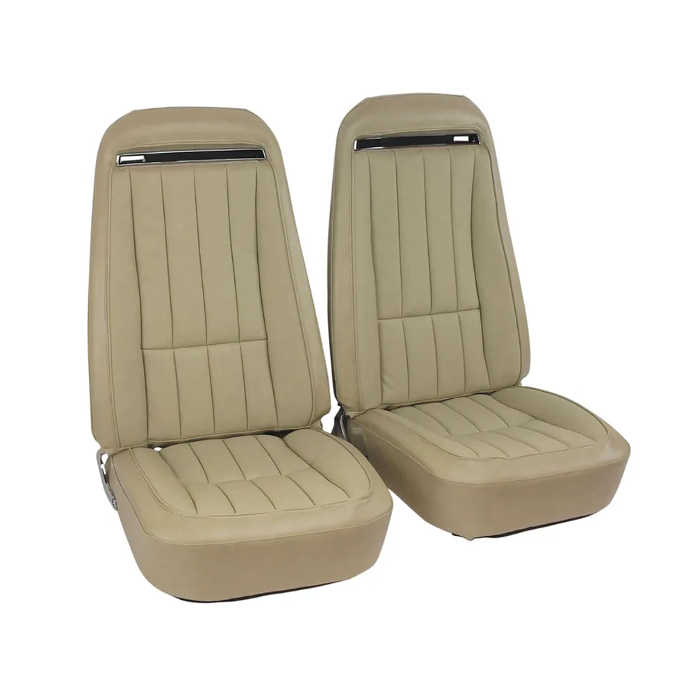 C3 1975 Corvette Mounted Seats "Leather-Like" Vinyl Without Shoulder Harness