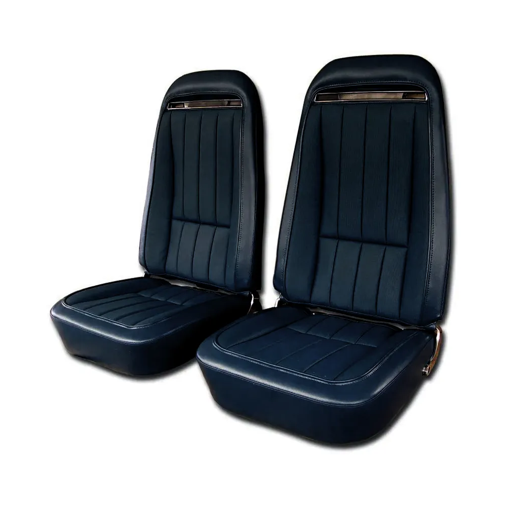C3 1975 Corvette Mounted Seats "Leather-Like" Vinyl Without Shoulder Harness