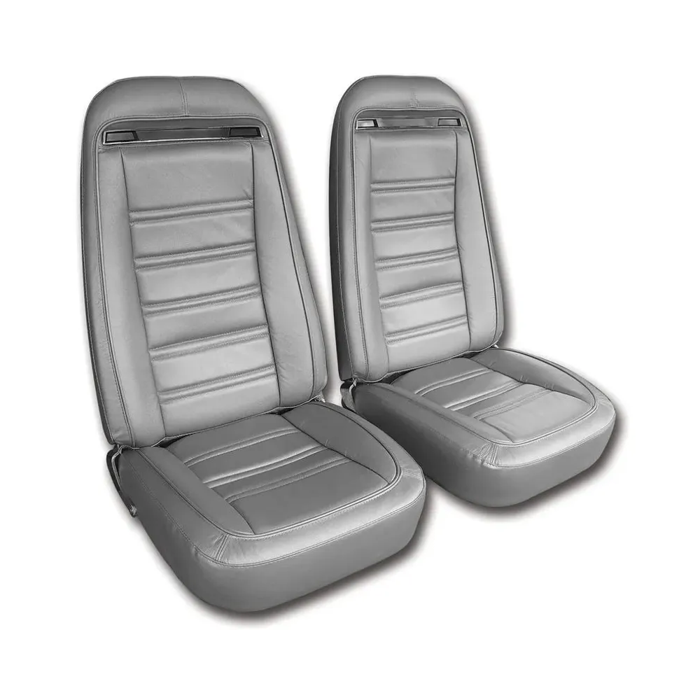 C3 1975 Corvette Mounted Seats "Leather-Like" Vinyl With Shoulder Harness