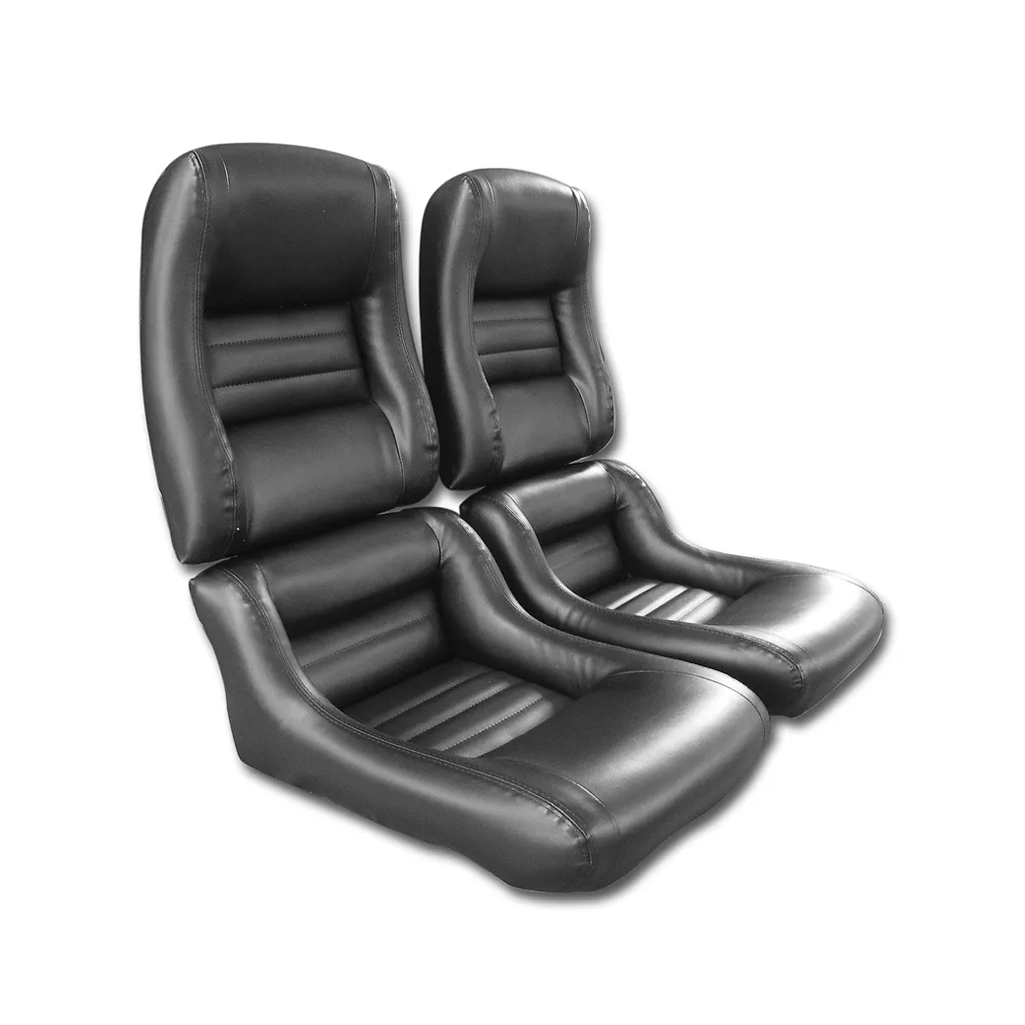 C3 1979-1982 Corvette "Leather-Like" Vinyl Seat Covers - 2-Inch Bolster - Pair