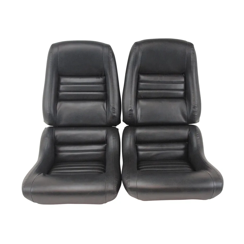 C3 1979-1982 Corvette "Leather-Like" Vinyl Seat Covers - 2-Inch Bolster - Pair