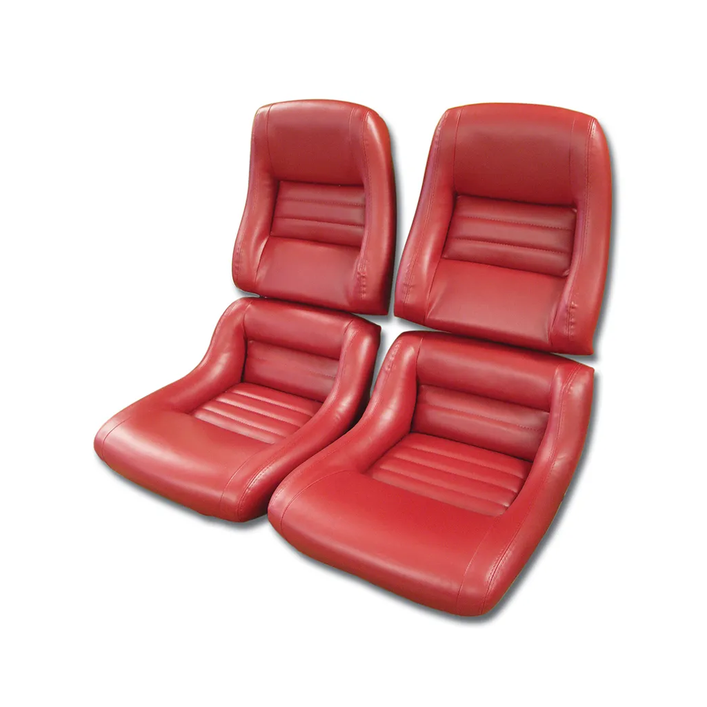 C3 1979-1982 Corvette "Leather-Like" Vinyl Seat Covers - 2-Inch Bolster - Pair