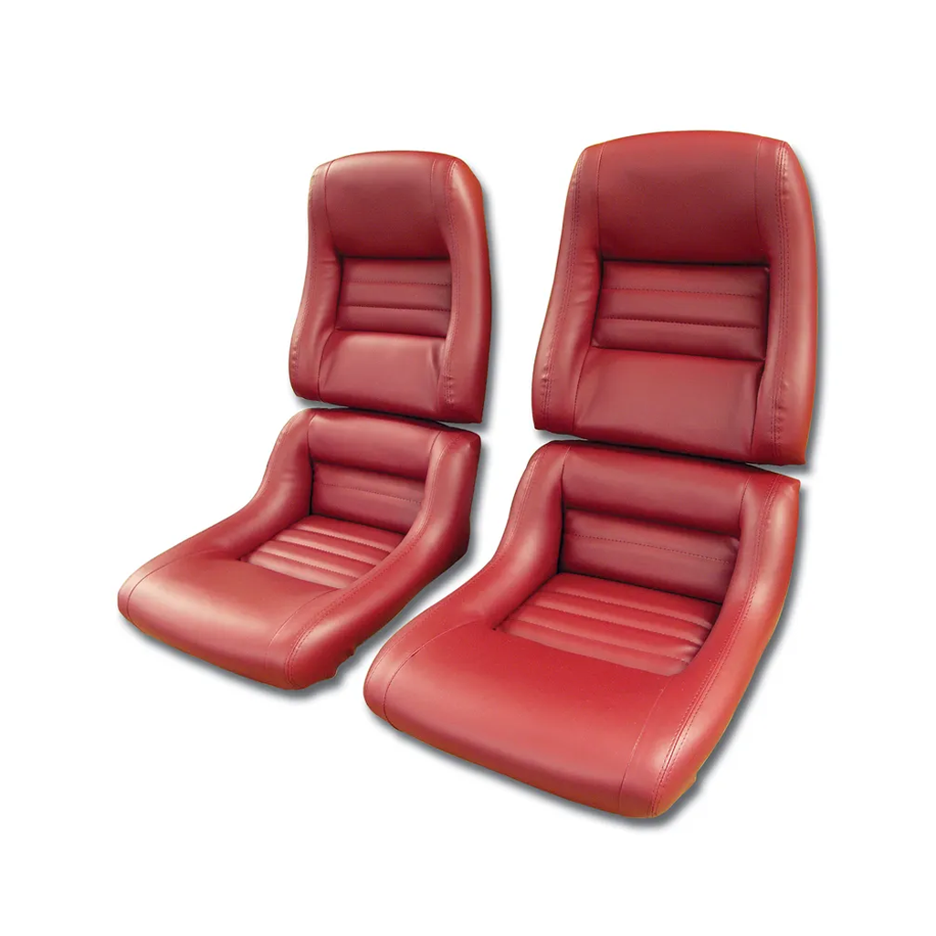 C3 1979-1982 Corvette "Leather-Like" Vinyl Seat Covers - 2-Inch Bolster - Pair