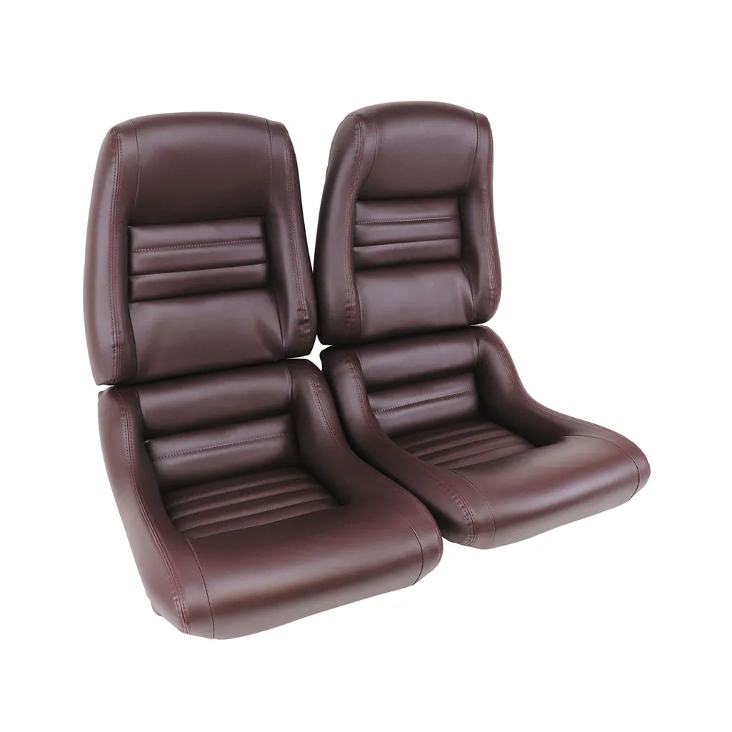 C3 1979-1982 Corvette "Leather-Like" Vinyl Seat Covers - 2-Inch Bolster - Pair