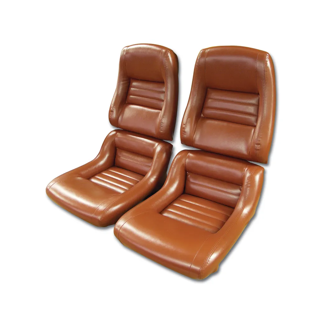 C3 1979-1982 Corvette "Leather-Like" Vinyl Seat Covers - 2-Inch Bolster - Pair