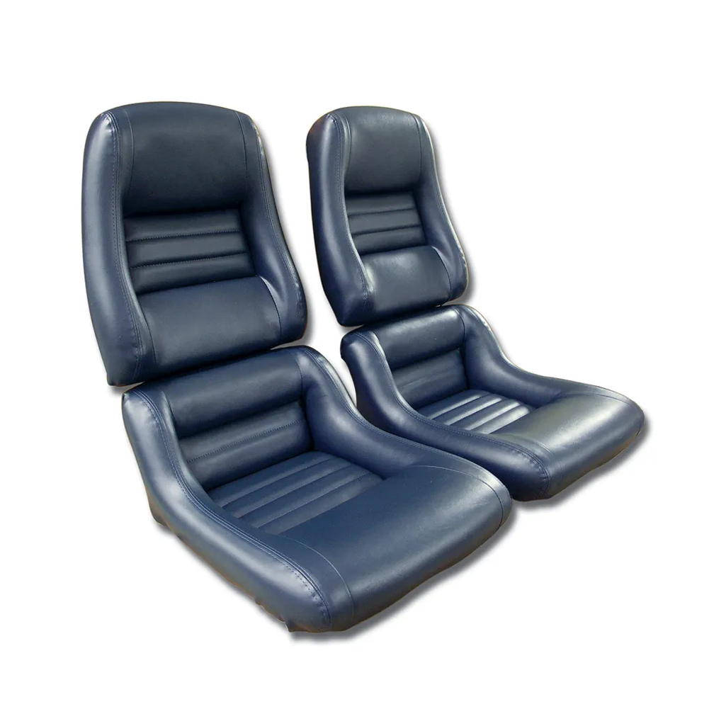 C3 1979-1982 Corvette "Leather-Like" Vinyl Seat Covers - 2-Inch Bolster - Pair