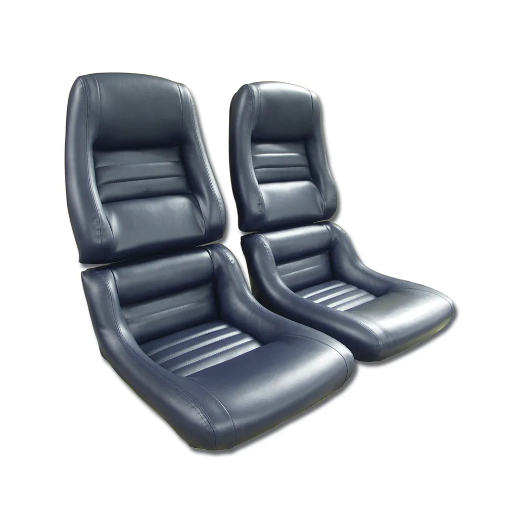 C3 1979-1982 Corvette "Leather-Like" Vinyl Seat Covers - 2-Inch Bolster - Pair