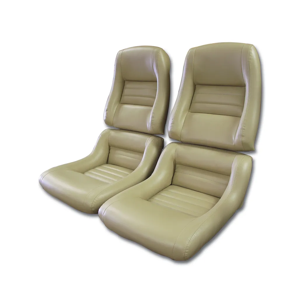 C3 1979-1982 Corvette "Leather-Like" Vinyl Seat Covers - 2-Inch Bolster - Pair