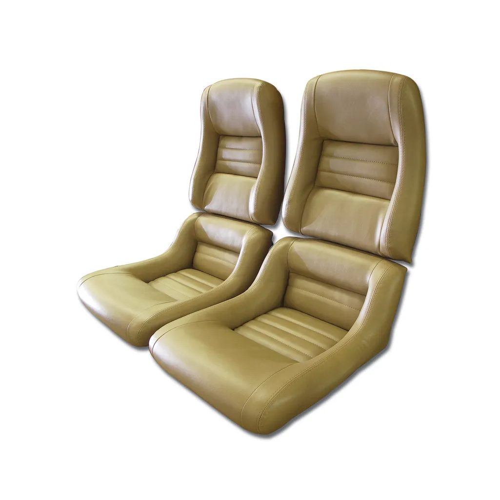 C3 1979-1982 Corvette "Leather-Like" Vinyl Seat Covers - 2-Inch Bolster - Pair