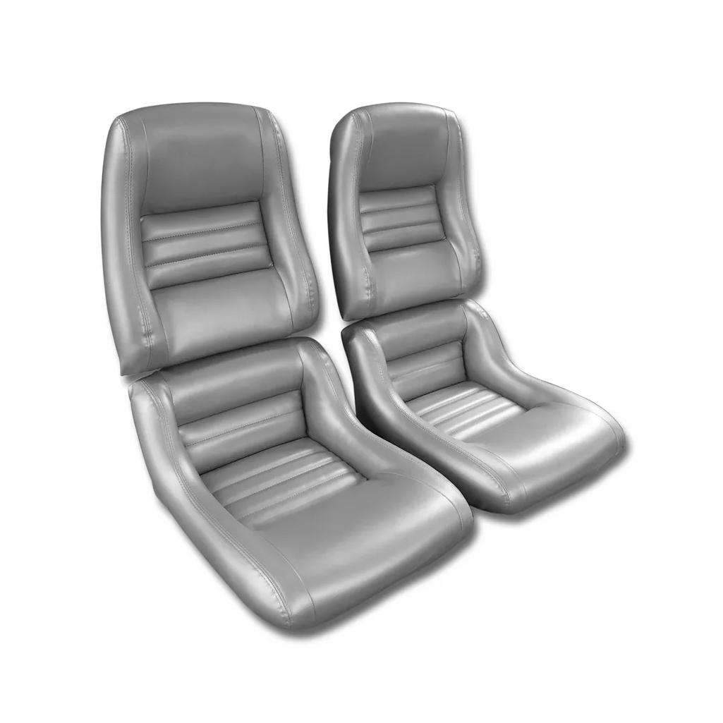 C3 1979-1982 Corvette "Leather-Like" Vinyl Seat Covers - 2-Inch Bolster - Pair