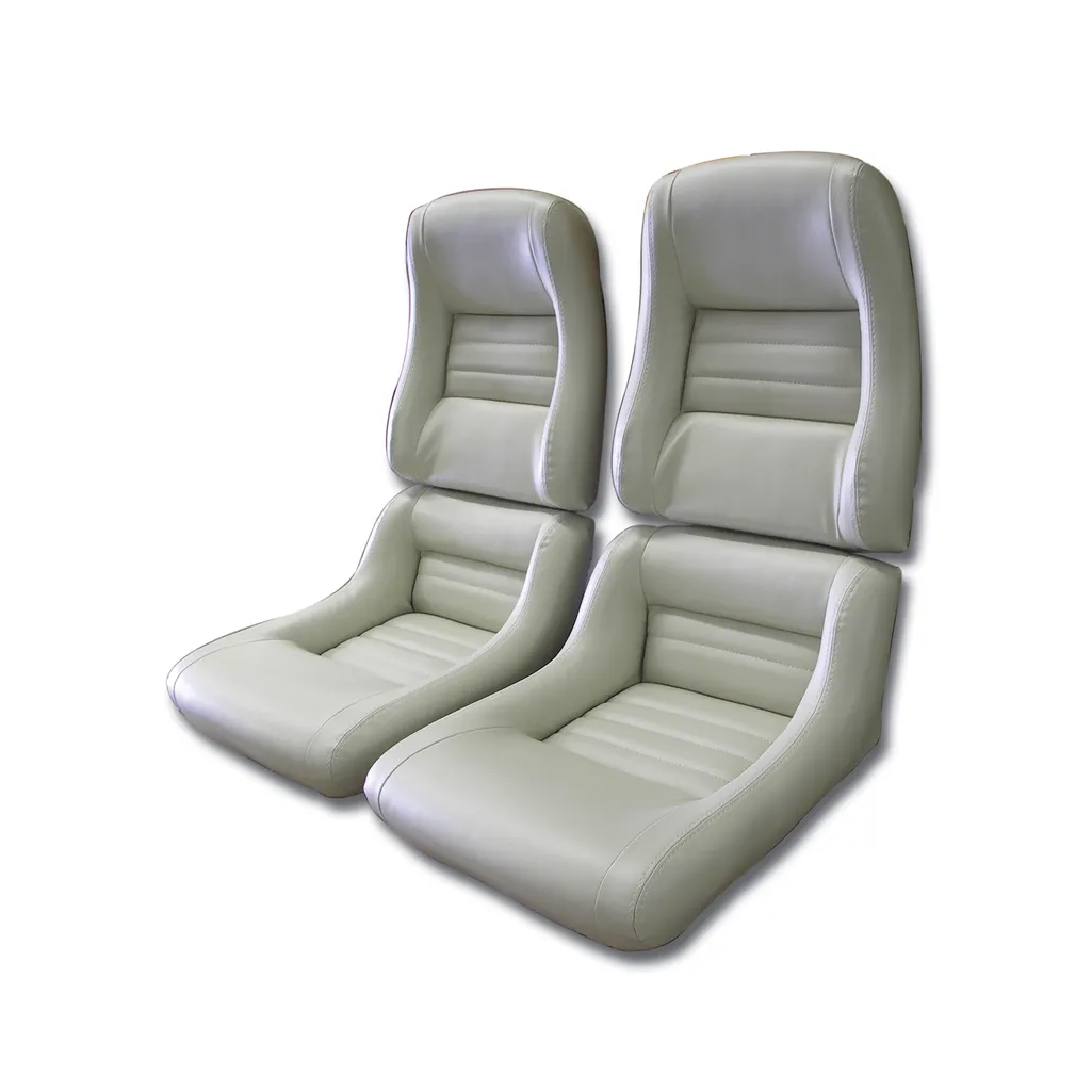 C3 1979-1982 Corvette "Leather-Like" Vinyl Seat Covers - 2-Inch Bolster - Pair