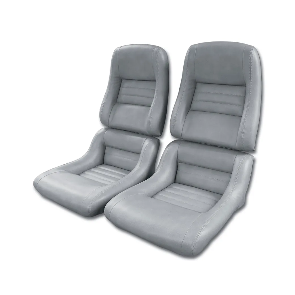 C3 1979-1982 Corvette "Leather-Like" Vinyl Seat Covers - 2-Inch Bolster - Pair