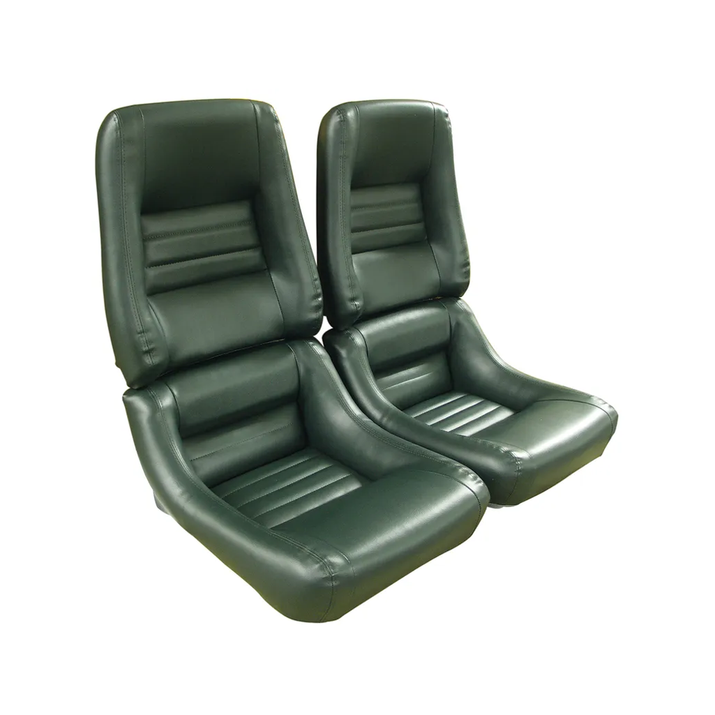 C3 1978-1982 Corvette "Leather-Like" Vinyl Seat Covers - 4-Inch Bolster - Pair