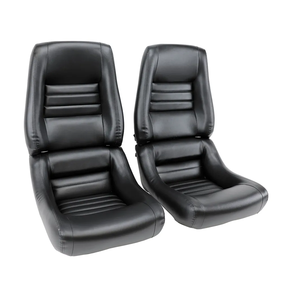 C3 1978-1982 Corvette "Leather-Like" Vinyl Seat Covers - 4-Inch Bolster - Pair