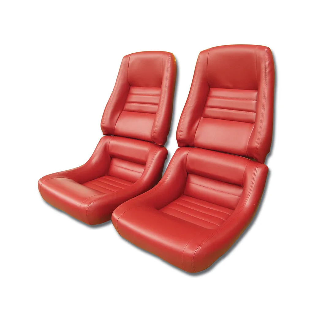 C3 1978-1982 Corvette "Leather-Like" Vinyl Seat Covers - 4-Inch Bolster - Pair