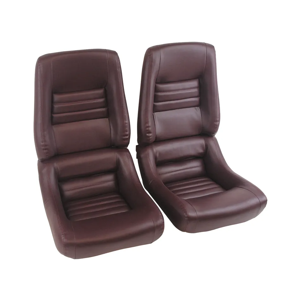 C3 1978-1982 Corvette "Leather-Like" Vinyl Seat Covers - 4-Inch Bolster - Pair