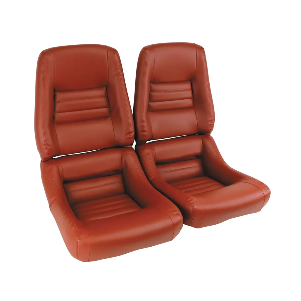 C3 1978-1982 Corvette "Leather-Like" Vinyl Seat Covers - 4-Inch Bolster - Pair