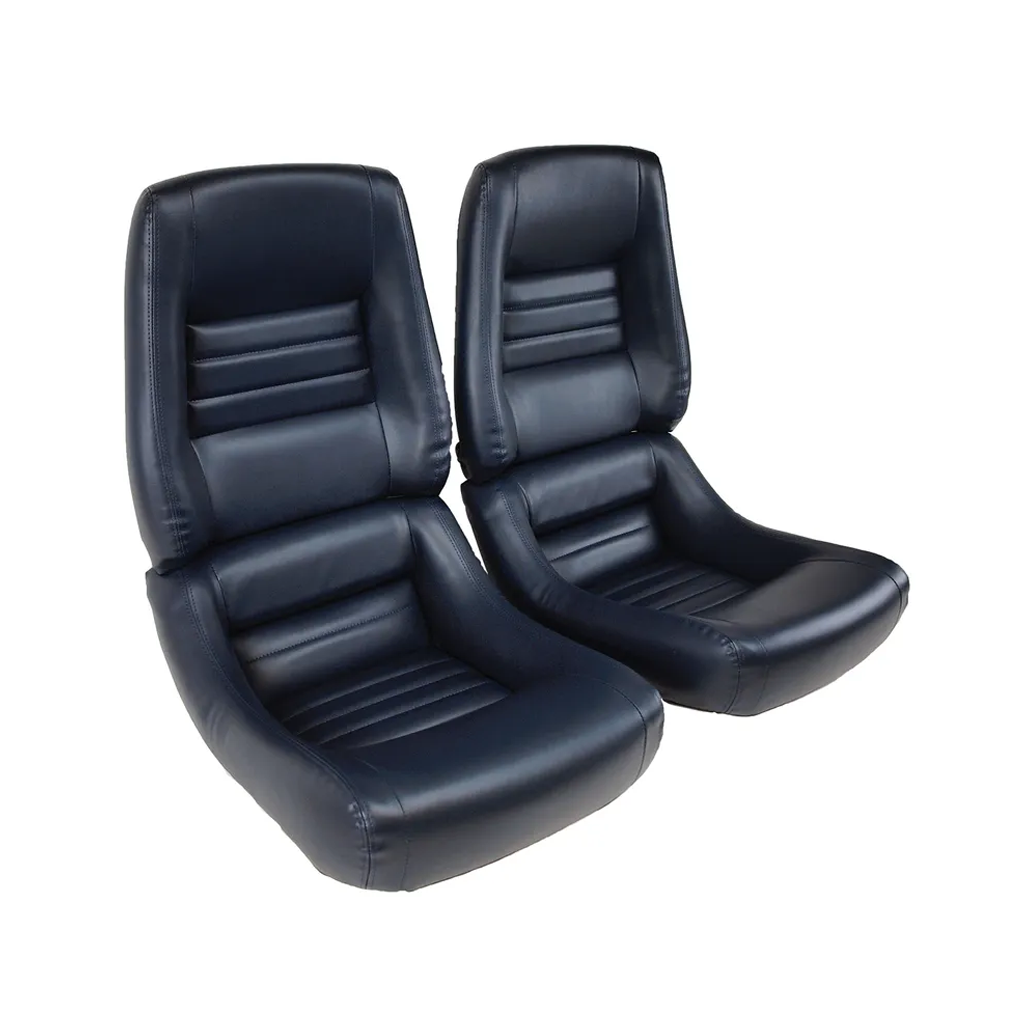 C3 1978-1982 Corvette "Leather-Like" Vinyl Seat Covers - 4-Inch Bolster - Pair