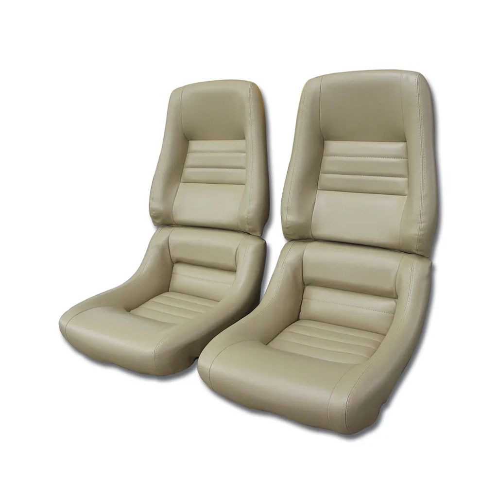 C3 1978-1982 Corvette "Leather-Like" Vinyl Seat Covers - 4-Inch Bolster - Pair