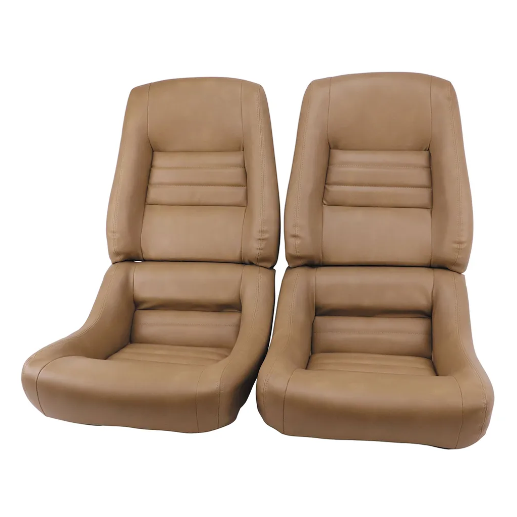 C3 1978-1982 Corvette "Leather-Like" Vinyl Seat Covers - 4-Inch Bolster - Pair