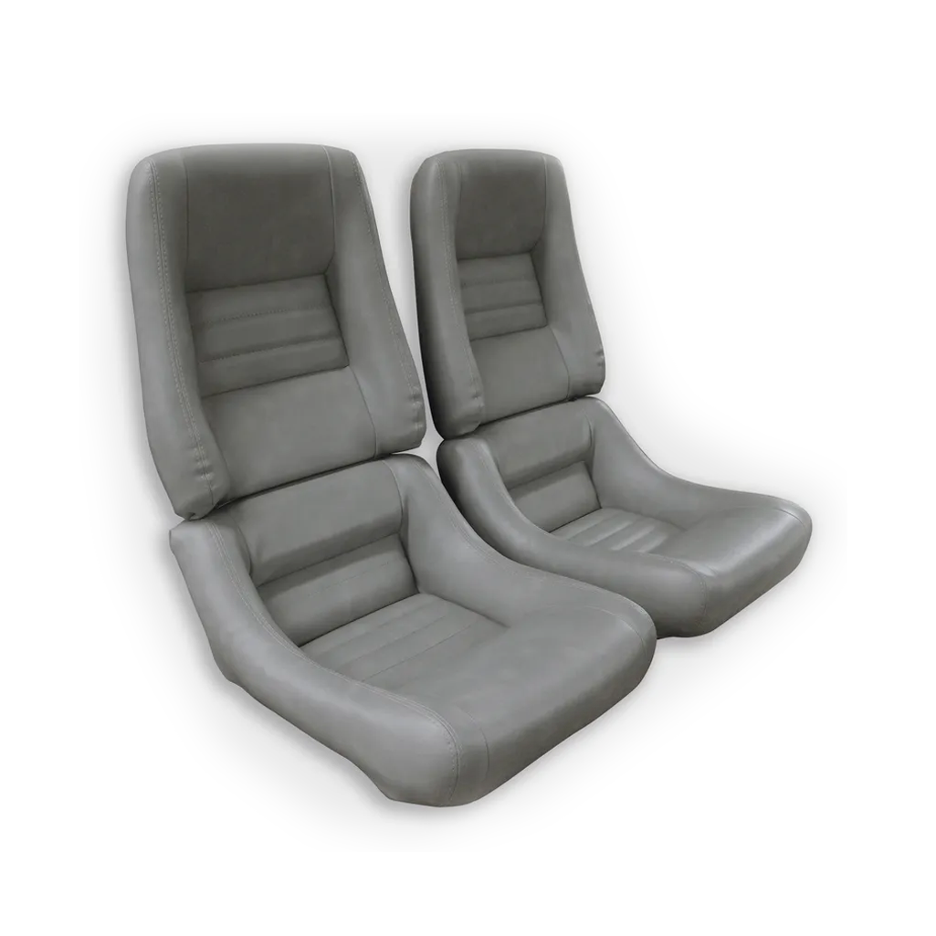 C3 1978-1982 Corvette "Leather-Like" Vinyl Seat Covers - 4-Inch Bolster - Pair