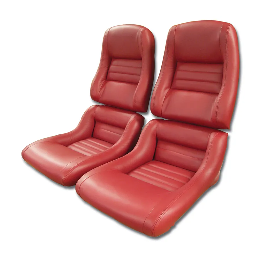 C3 1979-1981 Corvette Mounted Leather Seat Covers 100% Leather - 2-inch Bolster