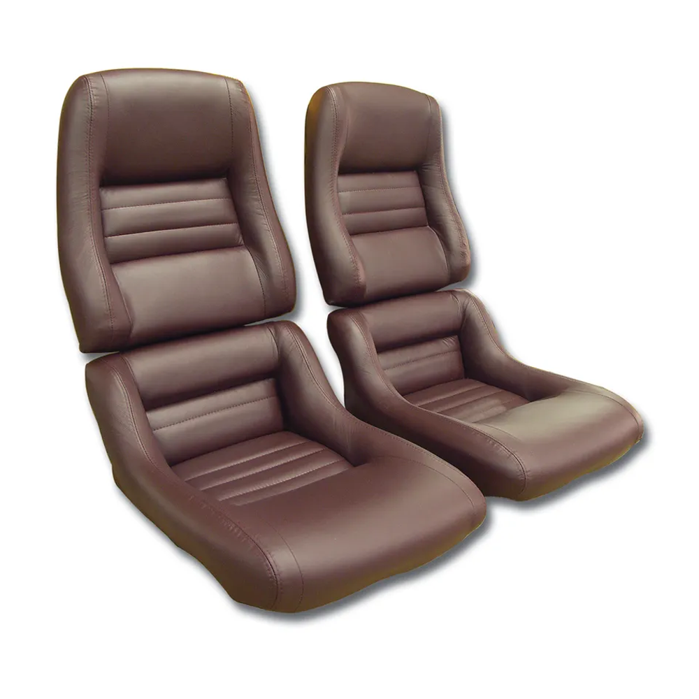 C3 1979-1981 Corvette Mounted Leather Seat Covers 100% Leather - 2-inch Bolster