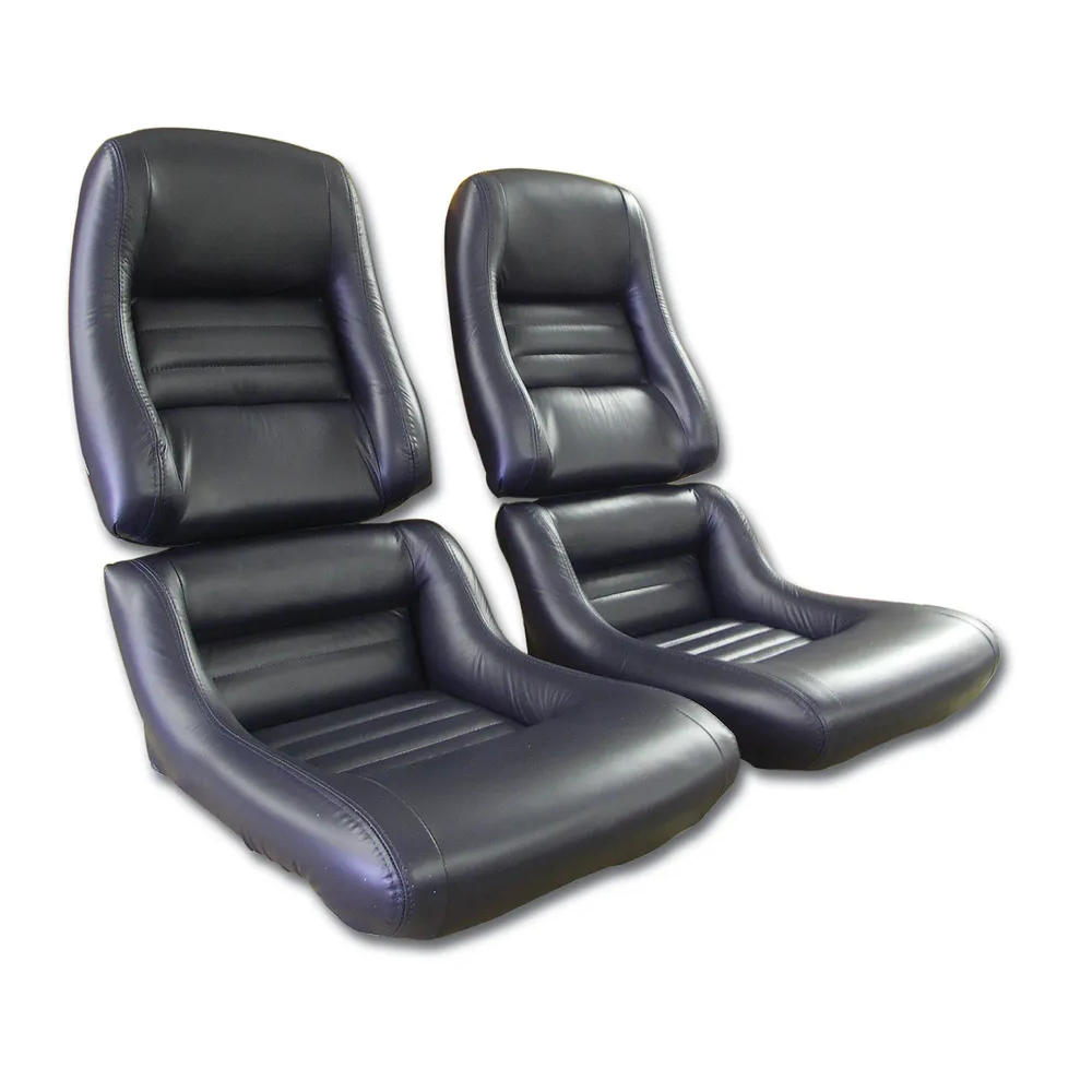 C3 1979-1981 Corvette Mounted Leather Seat Covers 100% Leather - 2-inch Bolster