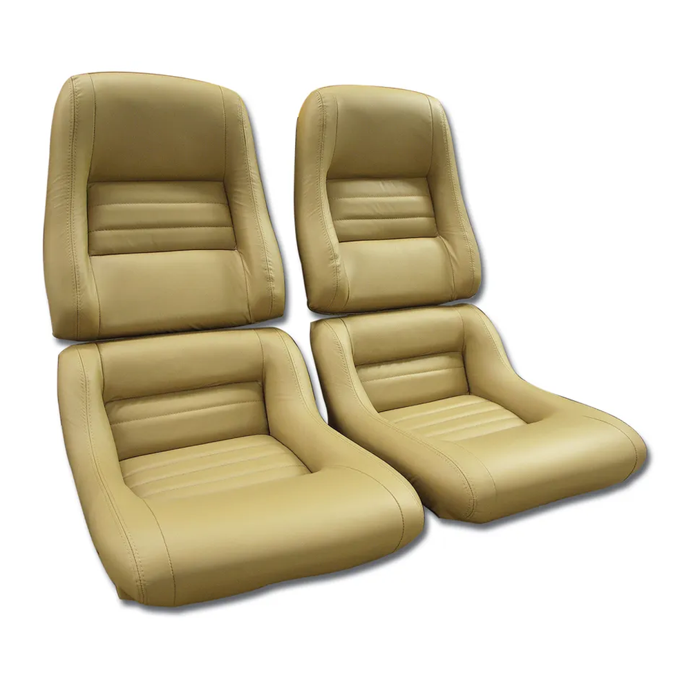 C3 1979-1981 Corvette Mounted Leather Seat Covers 100% Leather - 2-inch Bolster