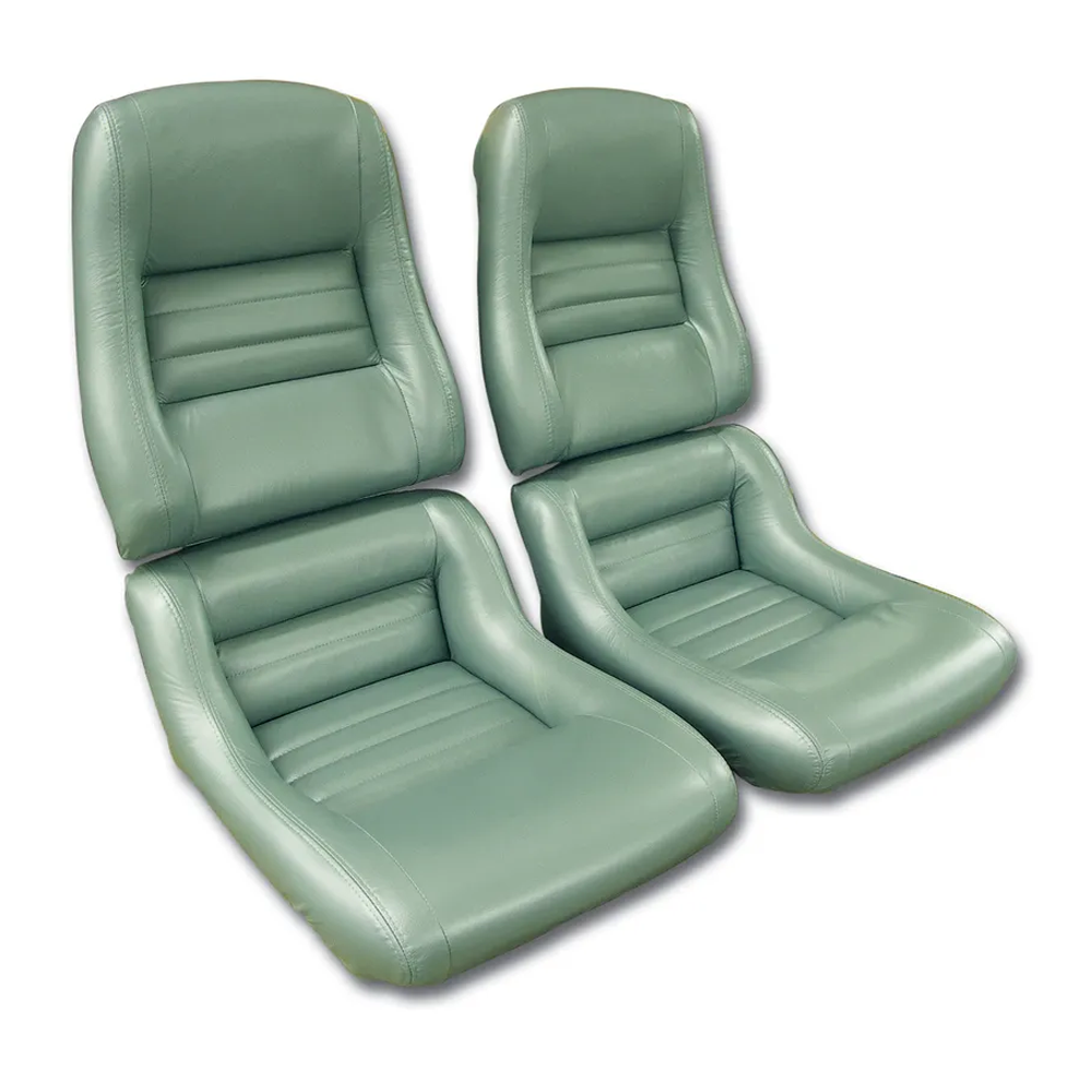 C3 1982 Corvette Mounted Leather Seat Covers 100% Leather - 2-inch Bolster