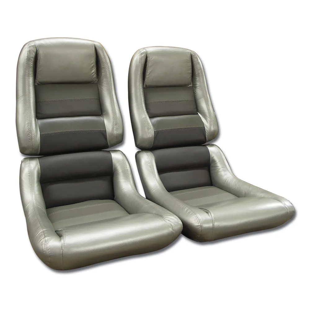 C3 1982 Corvette Mounted Leather Seat Covers 100% Leather - 2-inch Bolster
