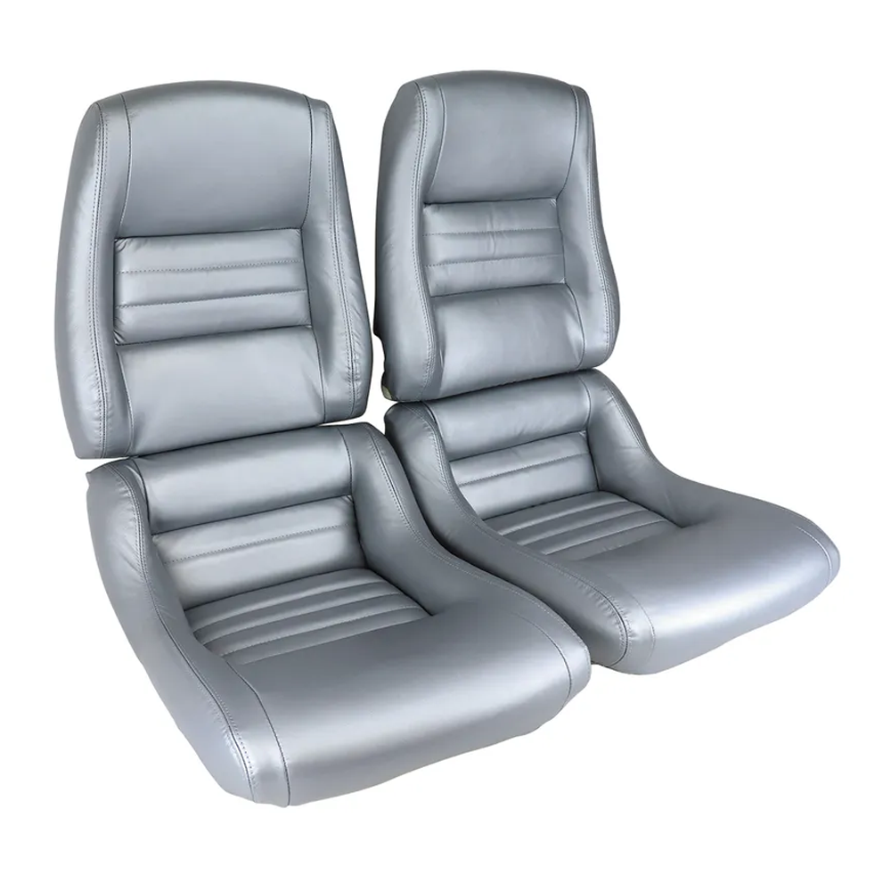 C3 1979-1981 Corvette Mounted Leather Seat Covers 100% Leather - 2-inch Bolster