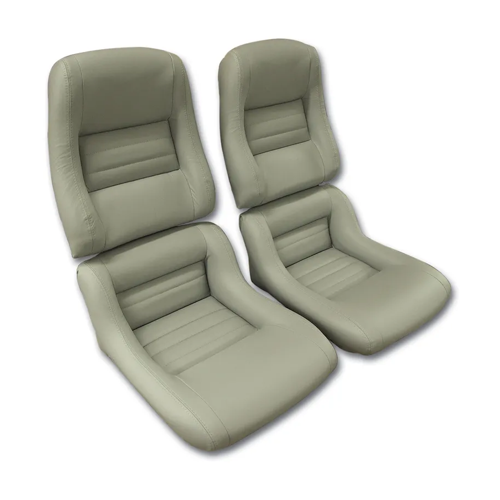 C3 1982 Corvette Mounted Leather Seat Covers 100% Leather - 2-inch Bolster