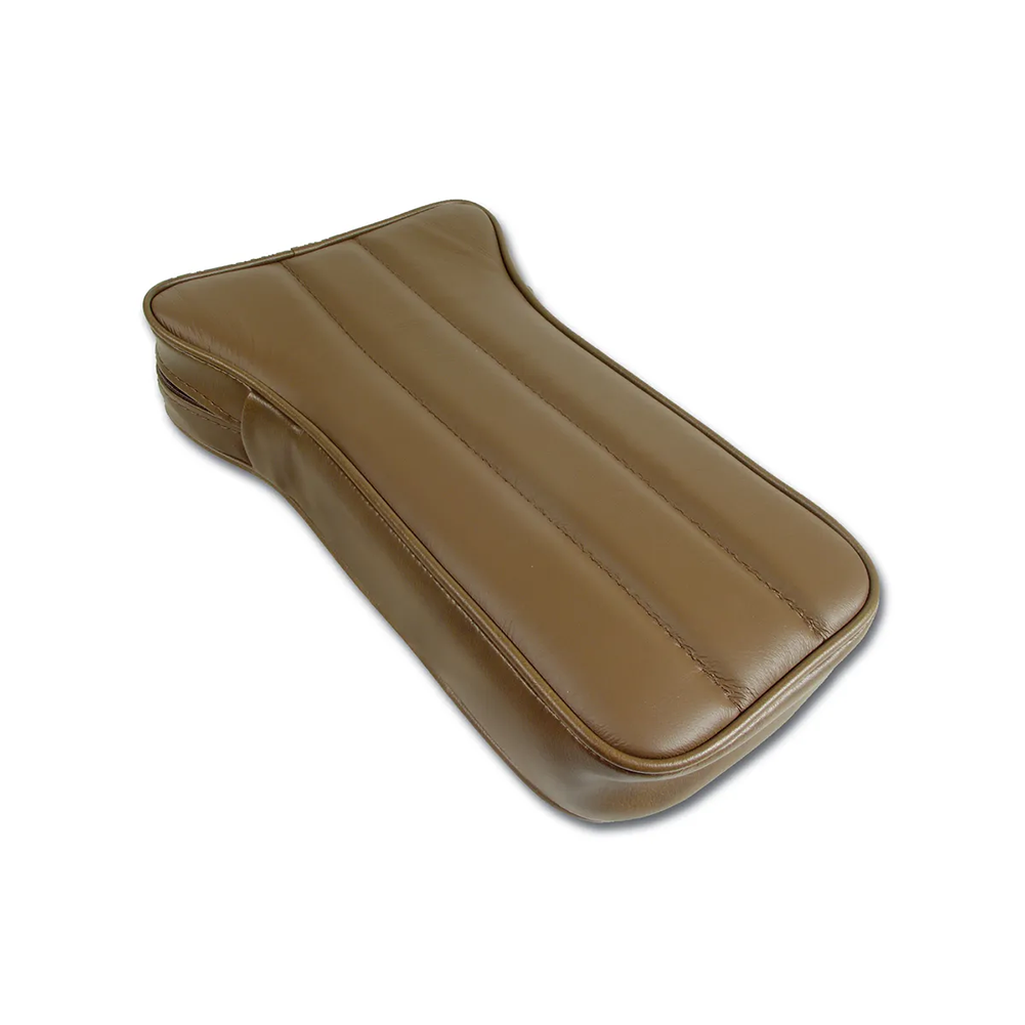 Corvette Center Armrest. Dark Saddle Leather: 1970-1971