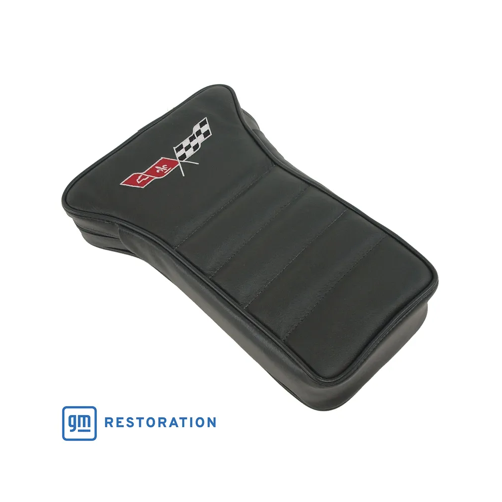 C3 1979-1981 Corvette Center Armrest With Embroidered C3 Cross Flags