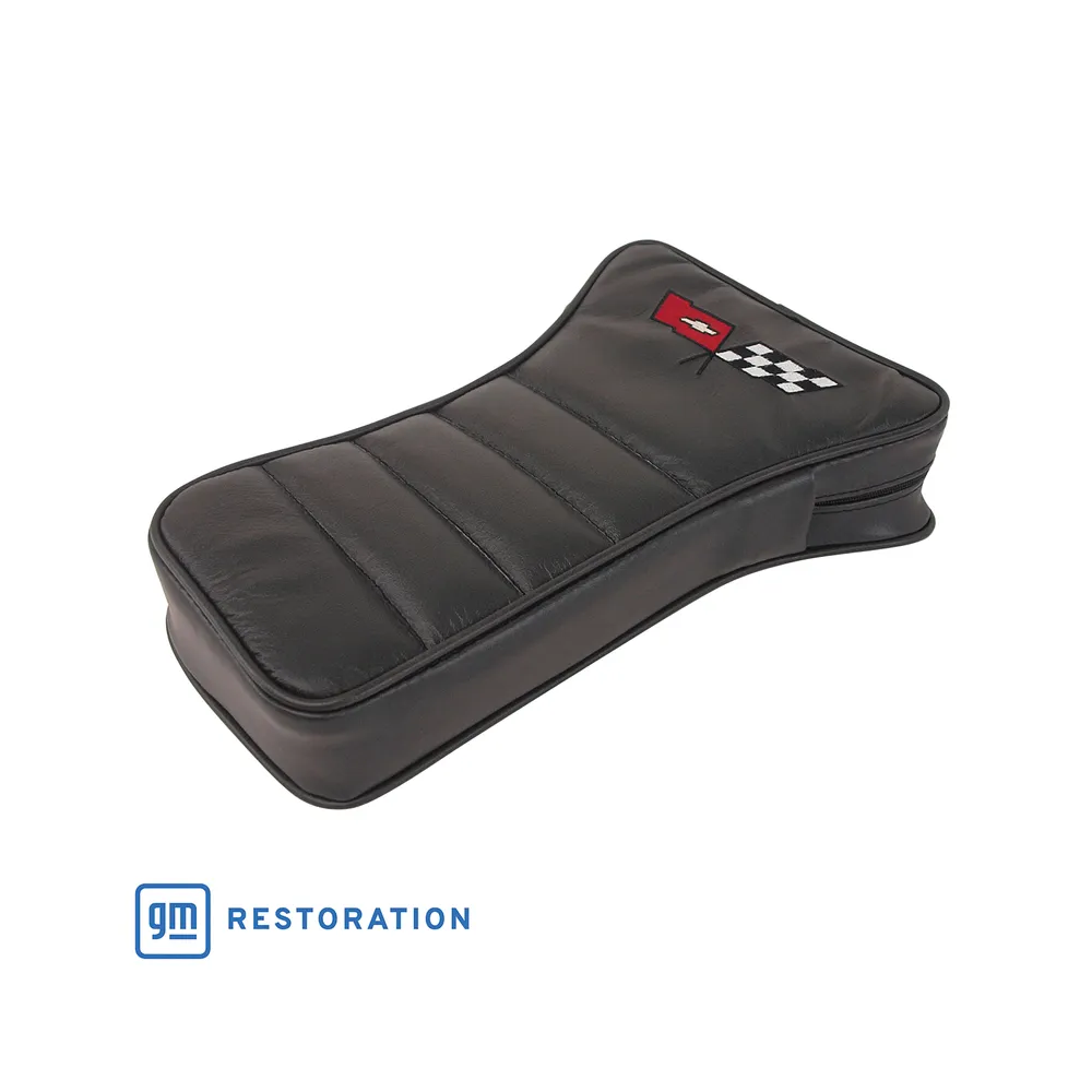 C3 1982 Corvette Center Armrest With Embroidered C3 Cross Flags