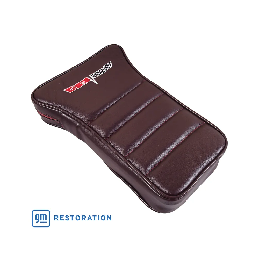 C3 1979-1981 Corvette Center Armrest With Embroidered C3 Cross Flags